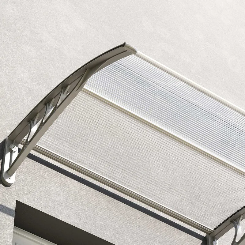 Outsunny Marquesinas Exterior Para Puertas Y Ventanas 100x75 Cm Transparente
