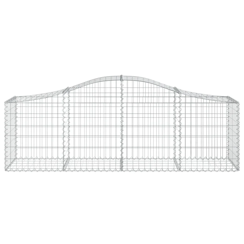 Cestas De Gaviones 10 Uds Forma De Arco Hierro 200x50x60/80 Cm