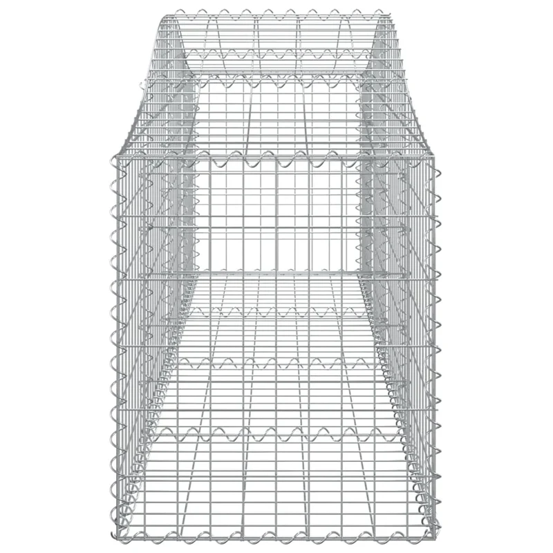 Cestas De Gaviones 10 Uds Forma De Arco Hierro 200x50x60/80 Cm