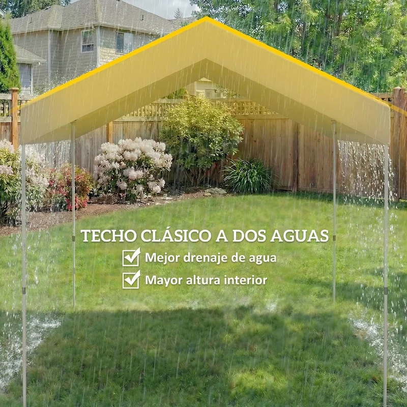 Outsunny Carpa Plegable 2,4x2,4 M Pop-up Upf50+ Bloqueo Central Altura Ajustable