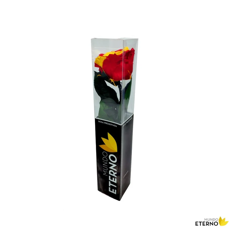 Mundo Eterno Rosa Preservada Bandera España 35cm
