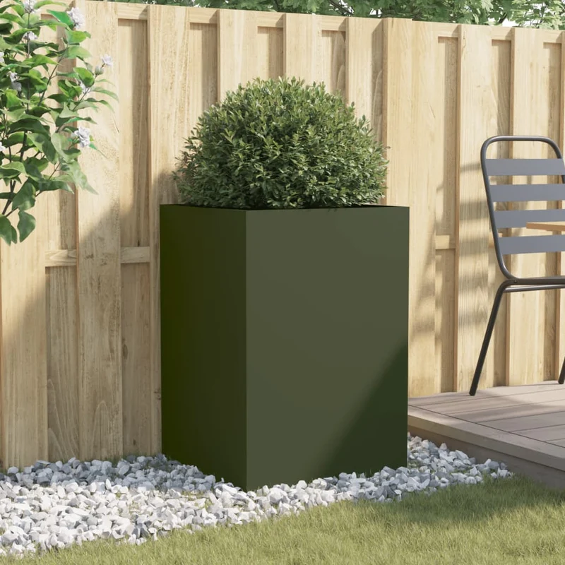 Jardinera Acero Verde Oliva 52x48x75 Cm