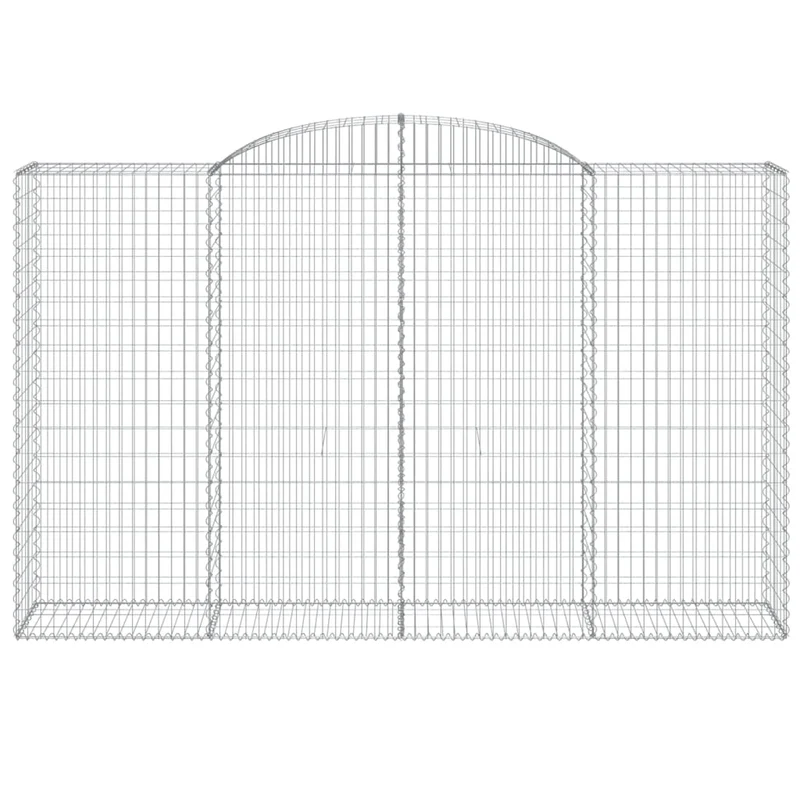 Cestas De Gaviones 9 Uds Forma De Arco Hierro 300x50x180/200 Cm