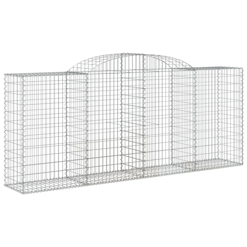 Cestas De Gaviones 7 Uds Forma De Arco Hierro 300x50x120/140 Cm