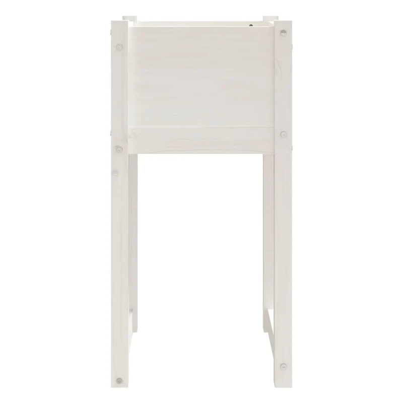 Jardinera Madera Maciza De Pino Blanco 40x40x81 Cm
