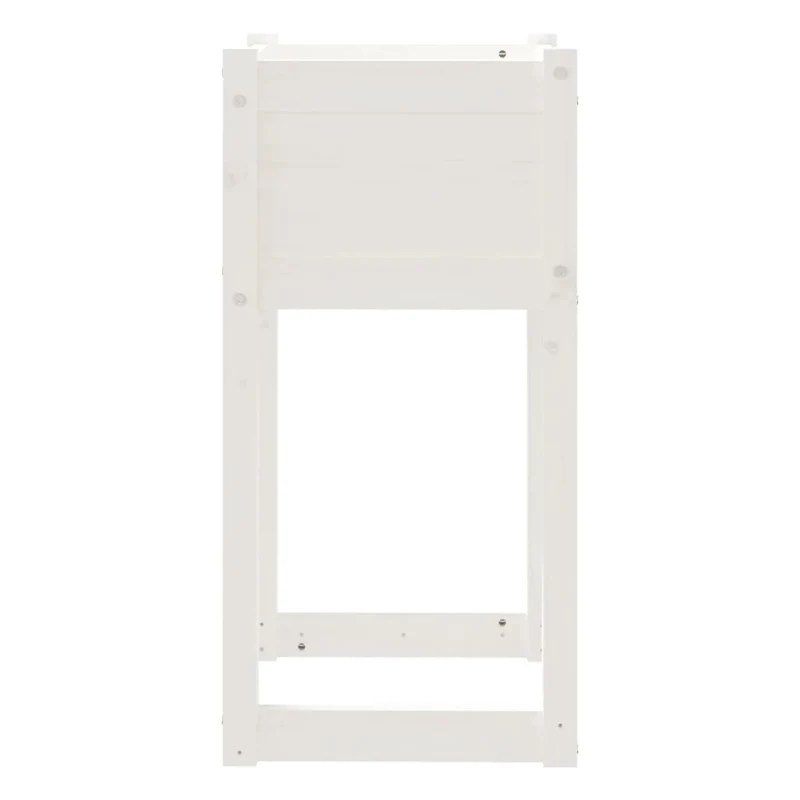 Jardinera Madera Maciza De Pino Blanco 40x40x81 Cm