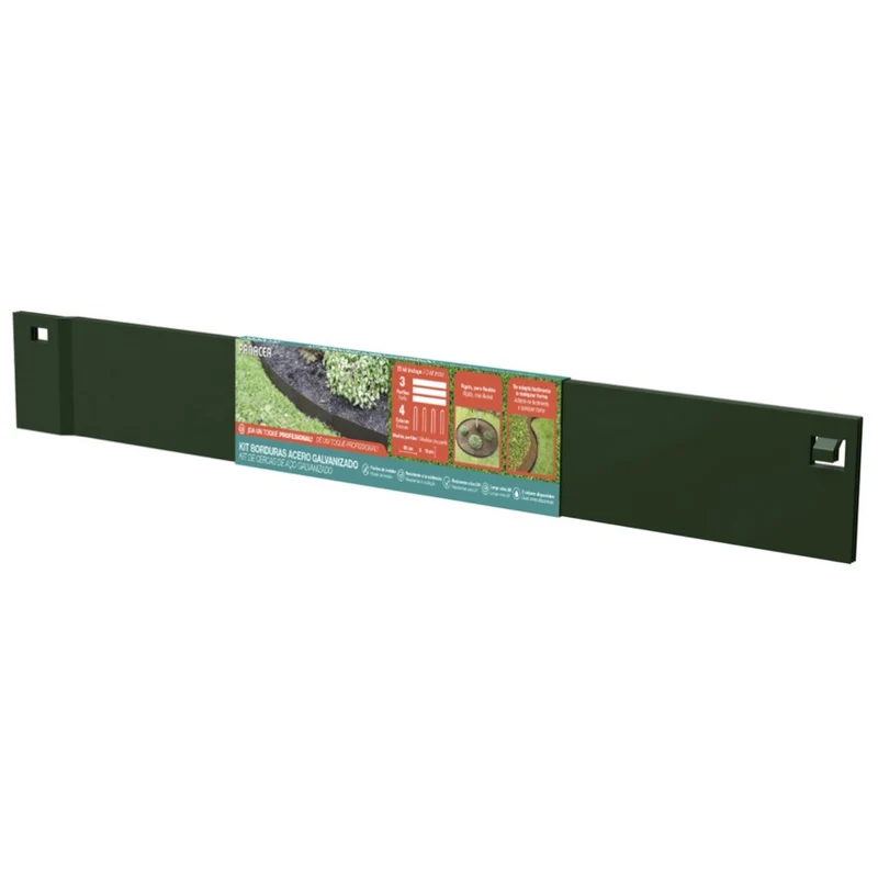 Bordillo Acero Galvanizado Verde Panacea (paquete 3x 0,91mx10cmx1,5mm)