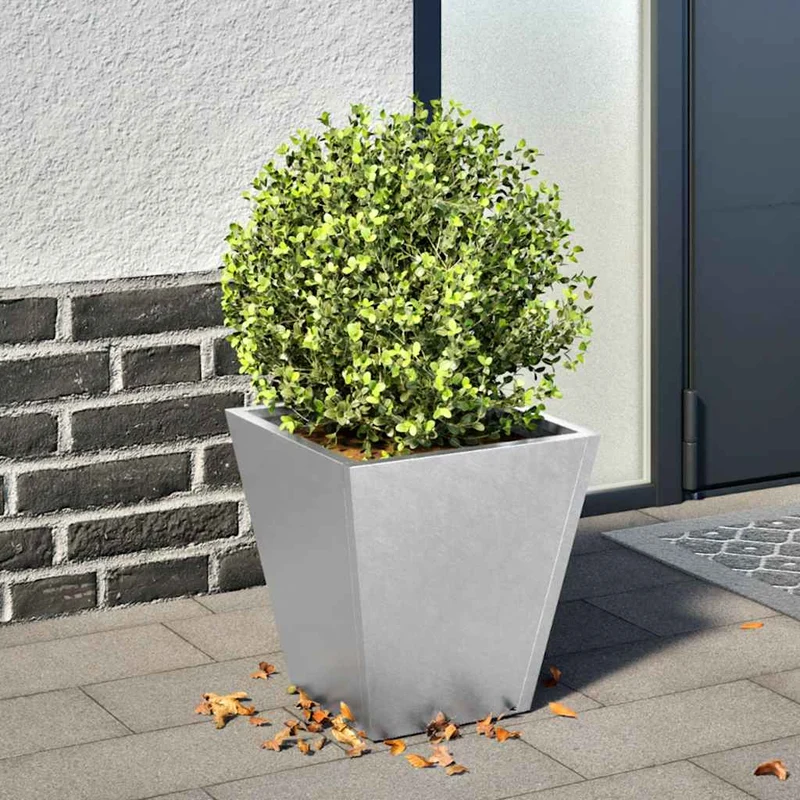 Jardinera Hexagonal De Acero Galvanizado 30x30x30 Cm