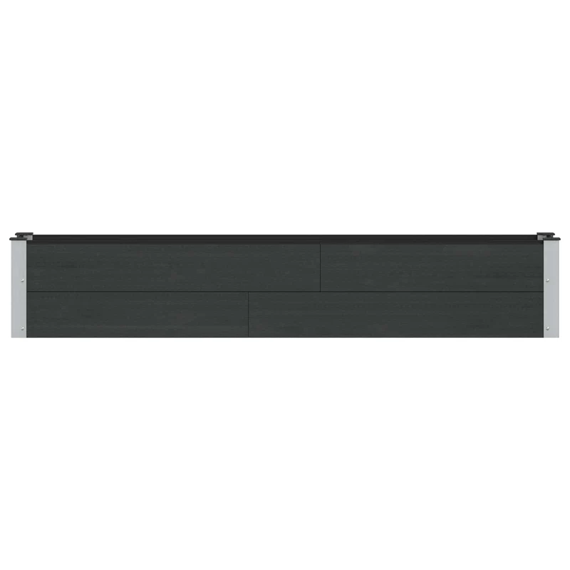 Arriate Elevado Negro 200 X 30 X 36 Cm Wpc Y Aluminio