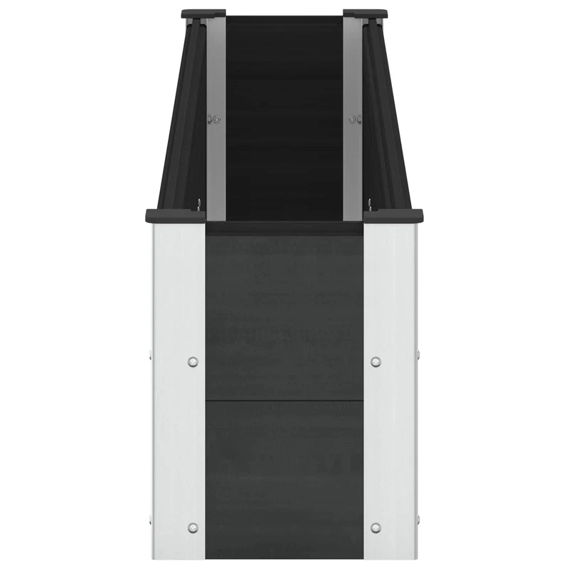 Arriate Elevado Negro 200 X 30 X 36 Cm Wpc Y Aluminio