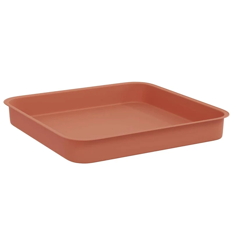 Bandeja Cuadrada Para Flores 24 Uds. Rojo Ladrillo Plástico