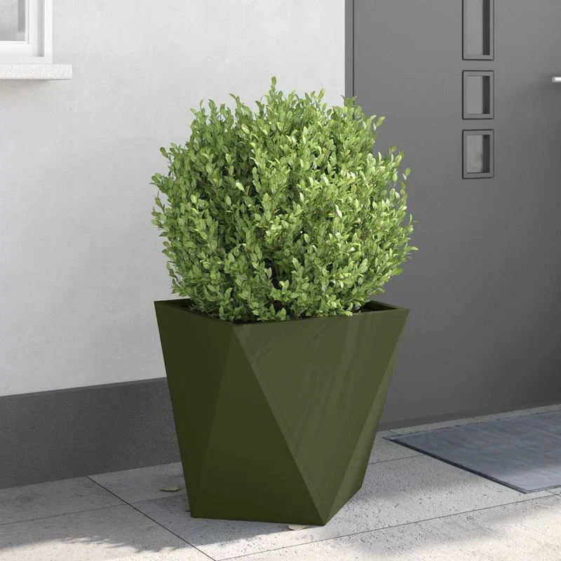 Jardinera Verde Oliva 50 X 50 X 50 Cm Acero