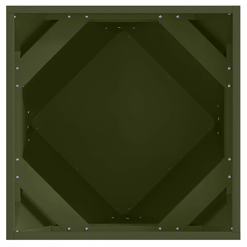 Jardinera Verde Oliva 50 X 50 X 50 Cm Acero