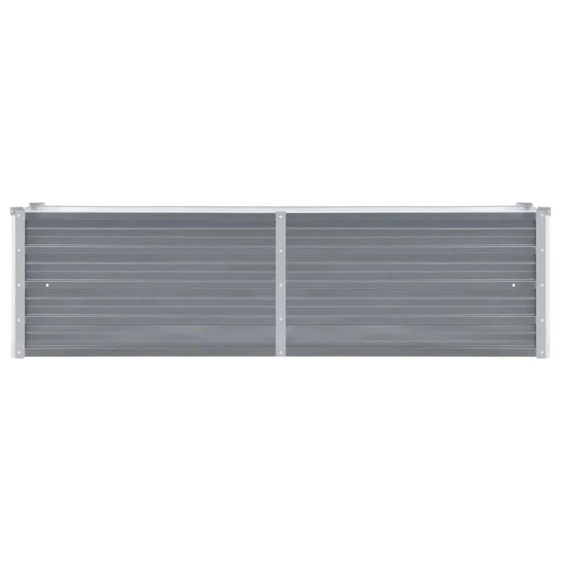 Arriate De Jardín De Acero Galvanizado Gris 160x40x45 Cm