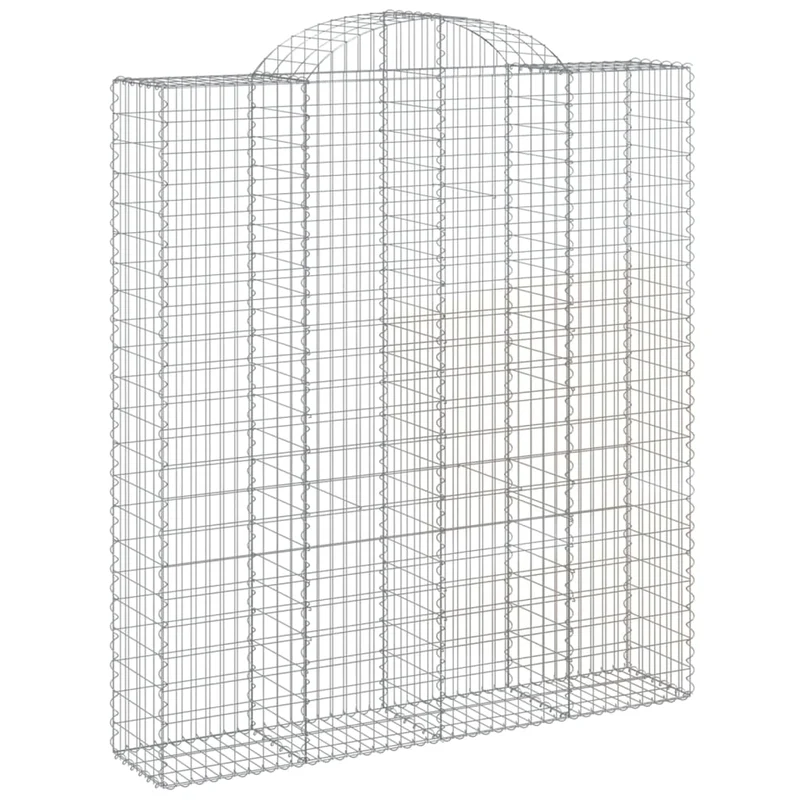 Cestas De Gaviones 6 Uds Forma De Arco Hierro 200x50x220/240 Cm