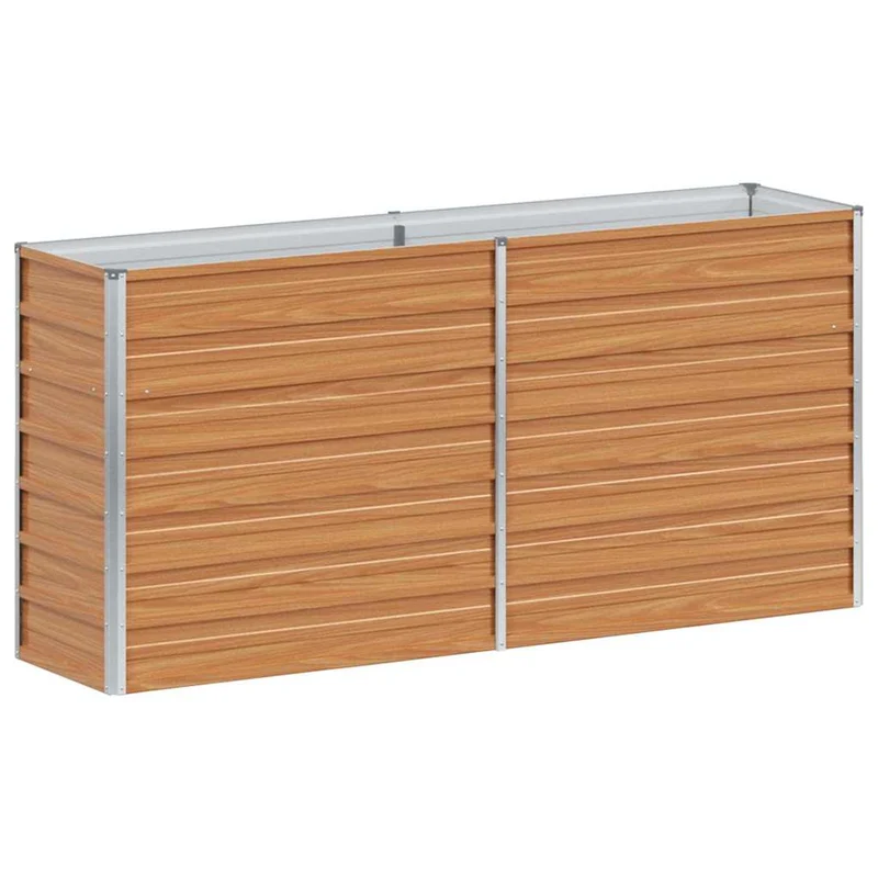 Arriate Elevado Marrón Claro 160 X 40 X 77 Cm Acero Galvanizado