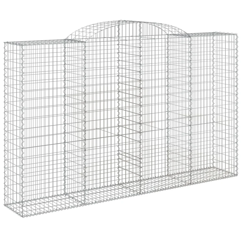 Cestas De Gaviones 8 Uds Forma De Arco Hierro 300x50x180/200 Cm
