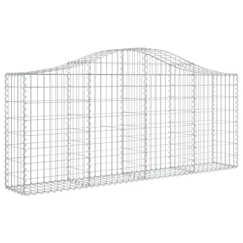Cestas De Gaviones 20 Uds Forma De Arco Hierro 200x30x80/100 Cm