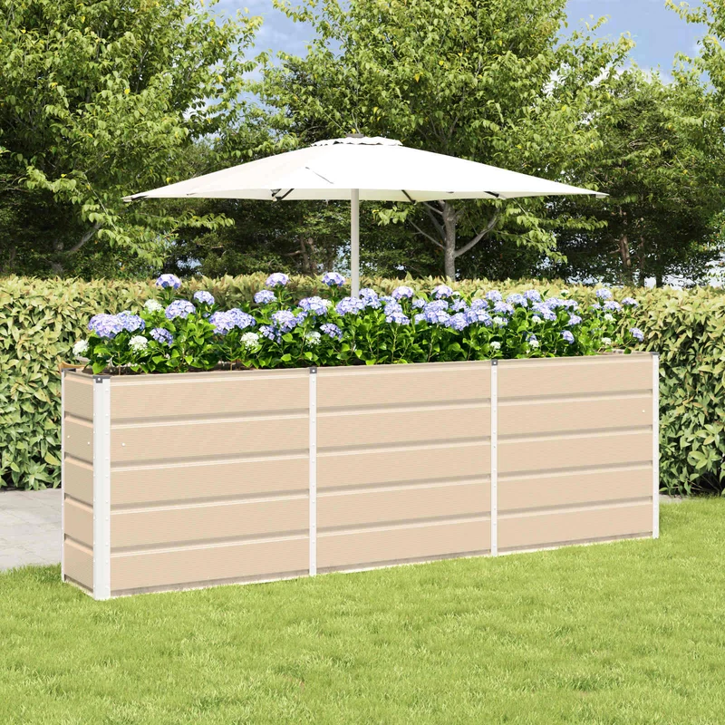 Jardinera Marfil 240 X 40 X 75 Cm Acero