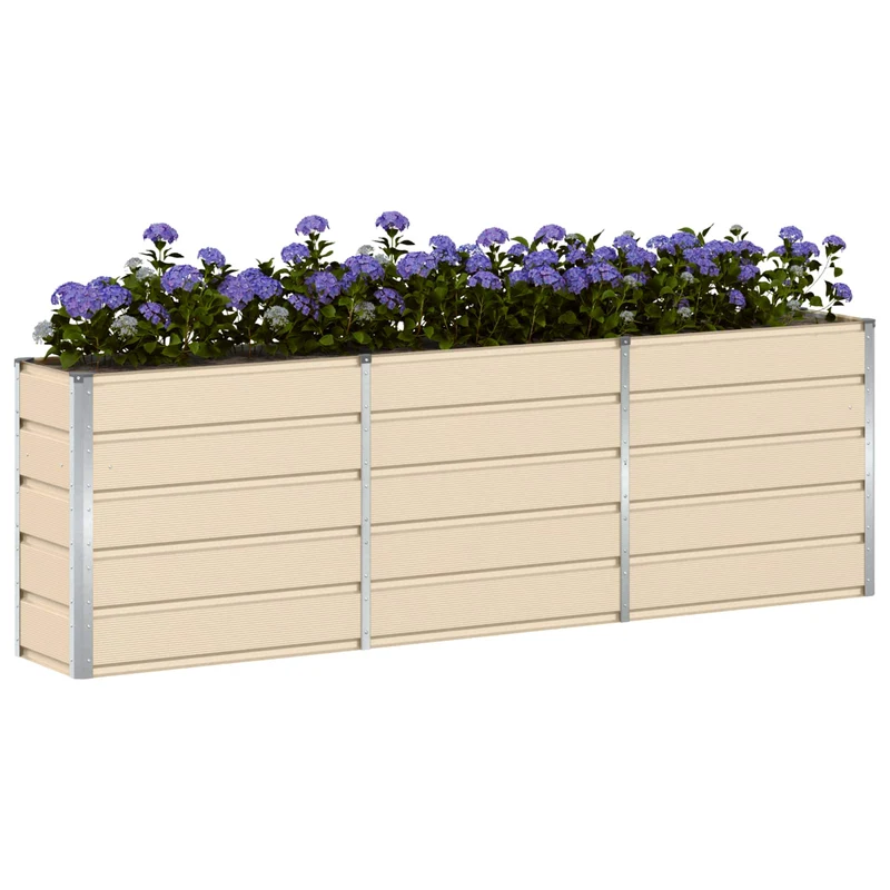Jardinera Marfil 240 X 40 X 75 Cm Acero