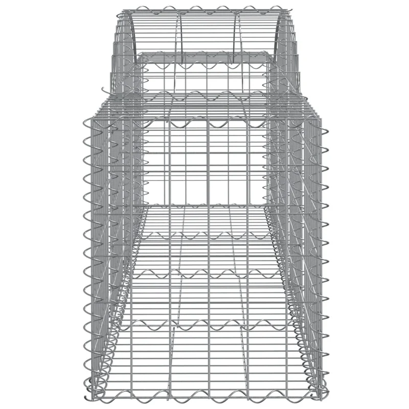Cestas De Gaviones 4 Uds Forma De Arco Hierro 200x50x60/80 Cm
