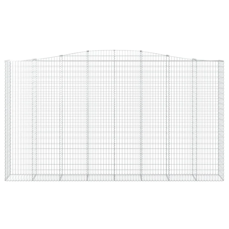 Cestas De Gaviones 9 Uds Forma De Arco Hierro 400x50x220/240 Cm