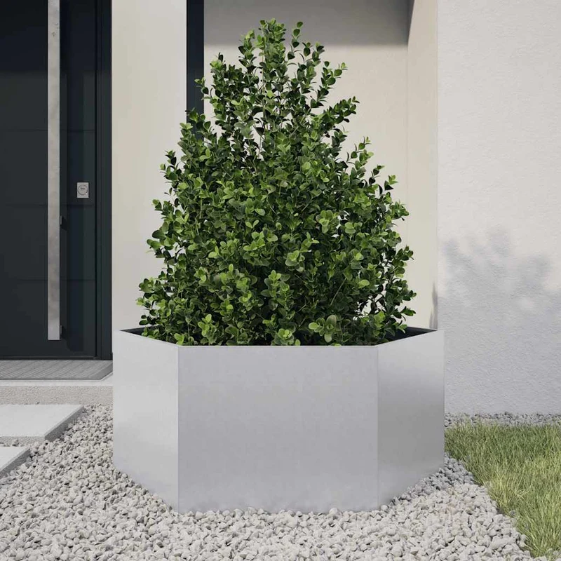 Jardinera Hexagonal Acero Galvanizado 104x90x45 Cm
