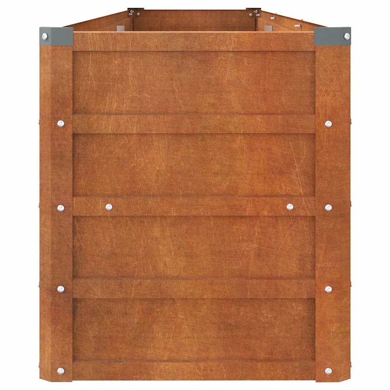 Arriate Oxidado De Acero Corten 240x40x45 Cm