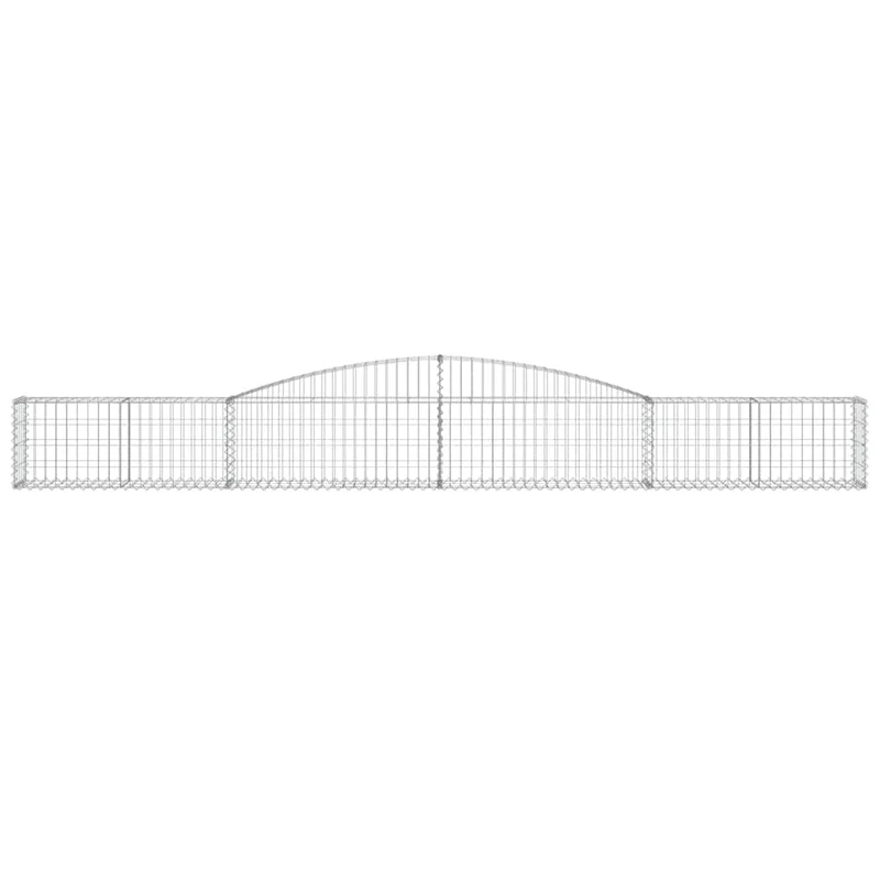 Cestas De Gaviones 2 Uds Forma De Arco Hierro 400x30x40/60 Cm
