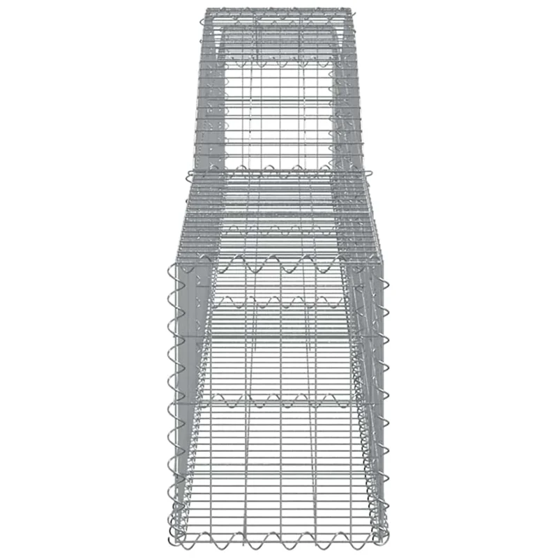 Cestas De Gaviones 2 Uds Forma De Arco Hierro 400x30x40/60 Cm