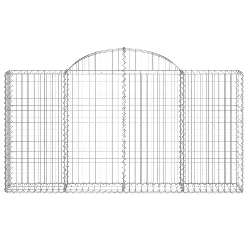 Cestas De Gaviones 12 Uds Forma Arco Hierro 200x30x100/120 Cm