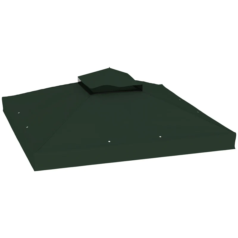Outsunny Techo De Repuesto Para Cenador 3x3 M Con Techo Doble Protección Uv 30+