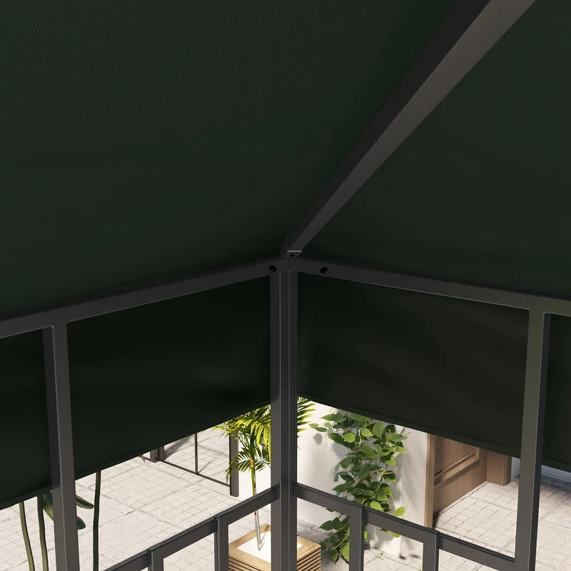 Outsunny Techo De Repuesto Para Cenador 3x3 M Con Techo Doble Protección Uv 30+
