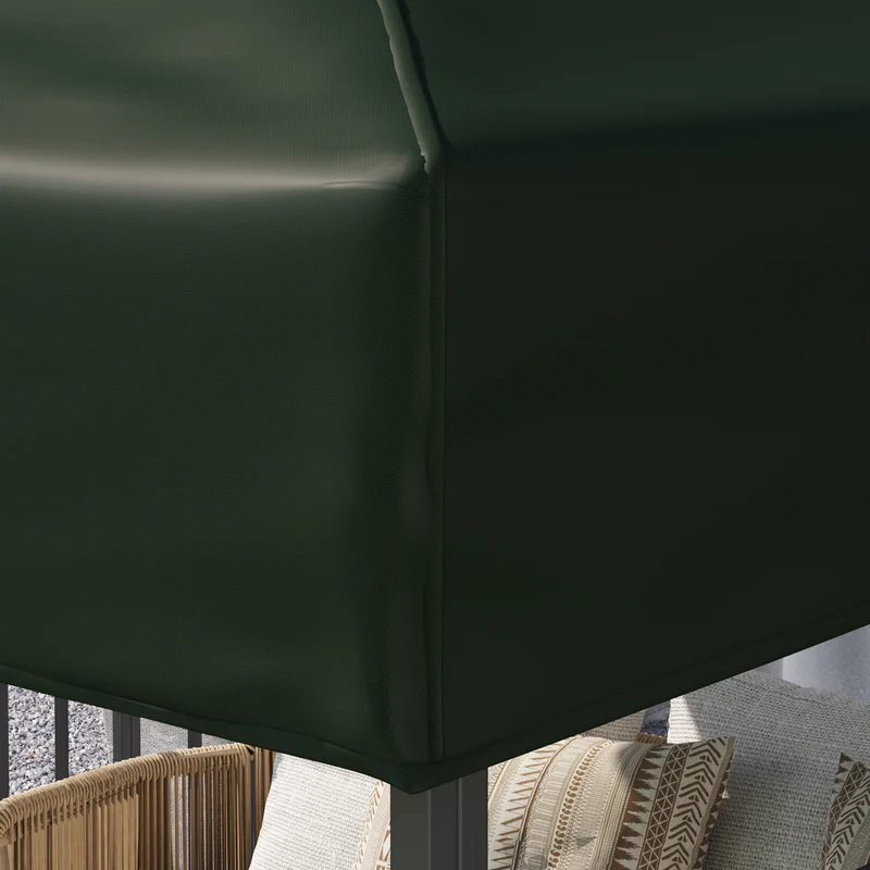Outsunny Techo De Repuesto Para Cenador 3x3 M Con Techo Doble Protección Uv 30+