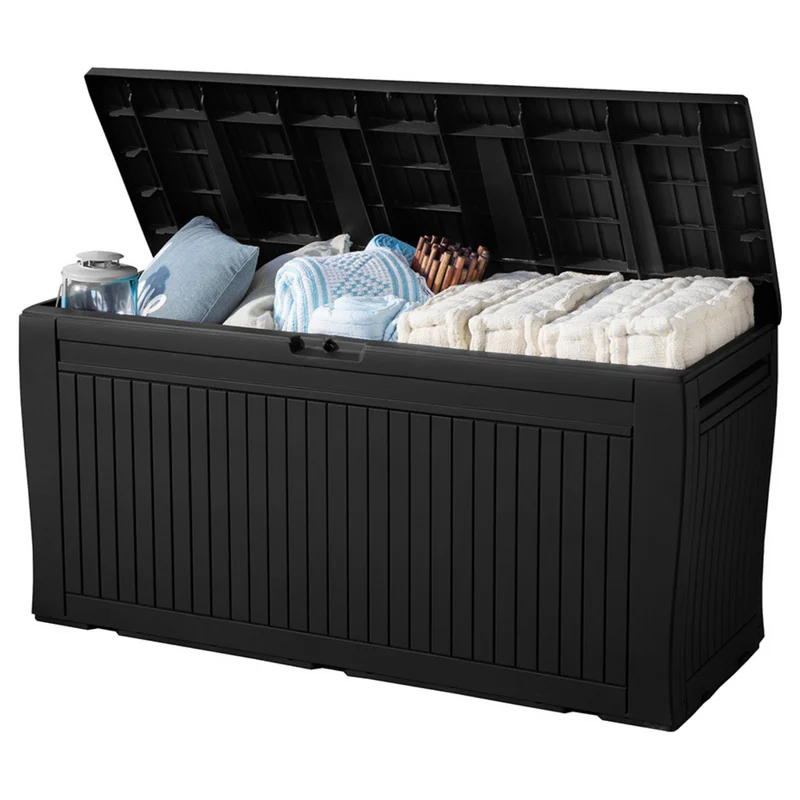 Comfy 270L Coffre de rangement, 117×45×57 cm, Graphite