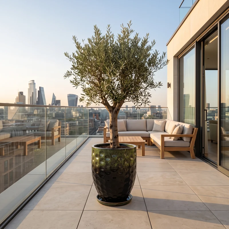 Pot MEROVEE 42x55cm noir et vert