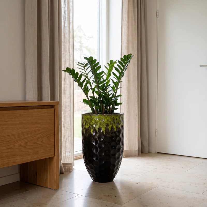 Pot MEROVEE 30x45cm noir et vert