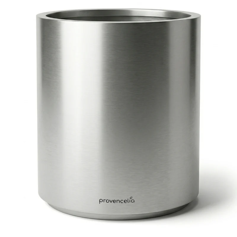 Pot METROPOLE 60x70cm inox brossé