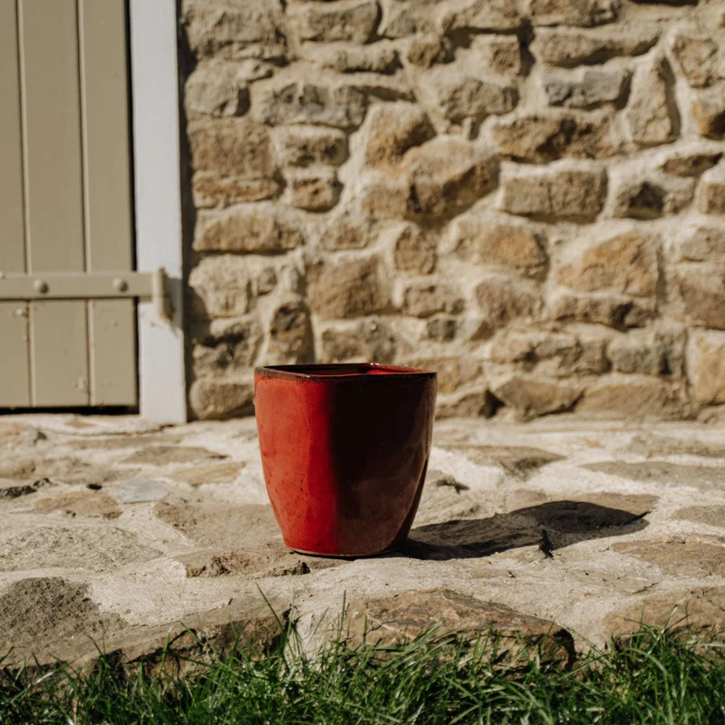 Pot VAUBAN 18x21cm rouge tropical
