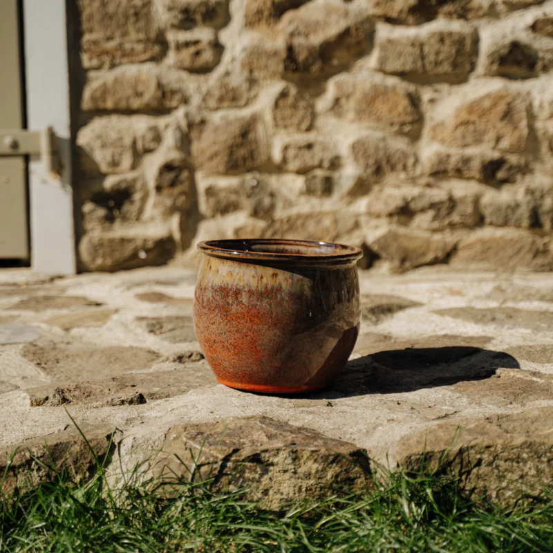 Pot NEWTON 21x23cm, rouille d'automne