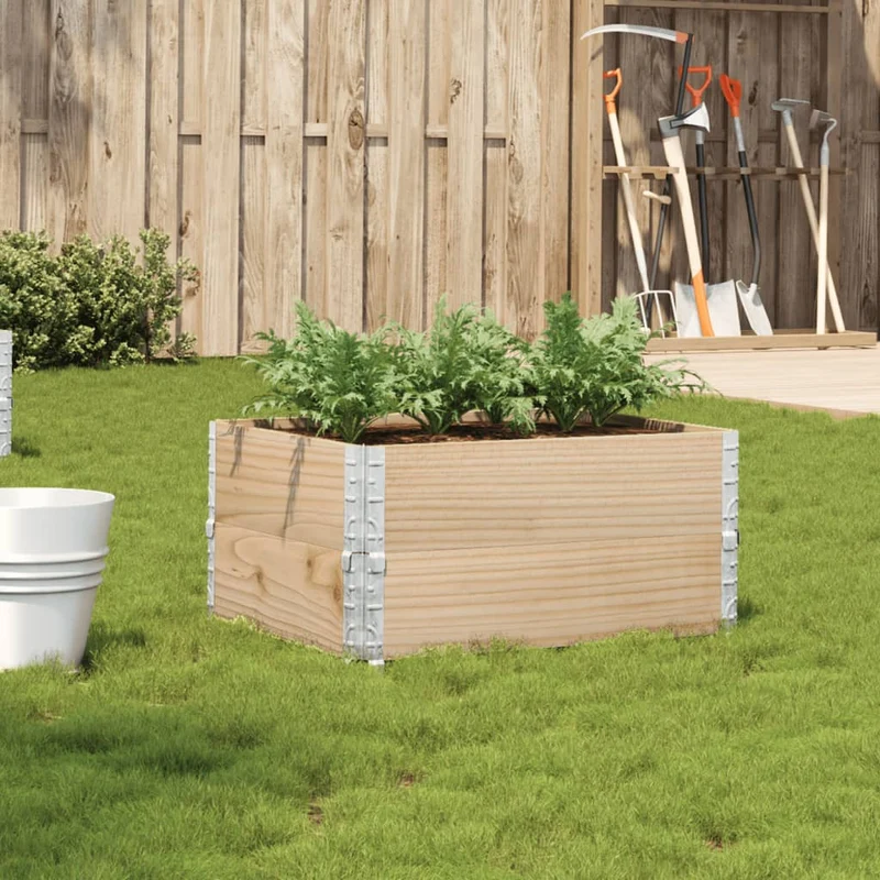 Jardinera De Madera Maciza De Pino 80x60 Cm