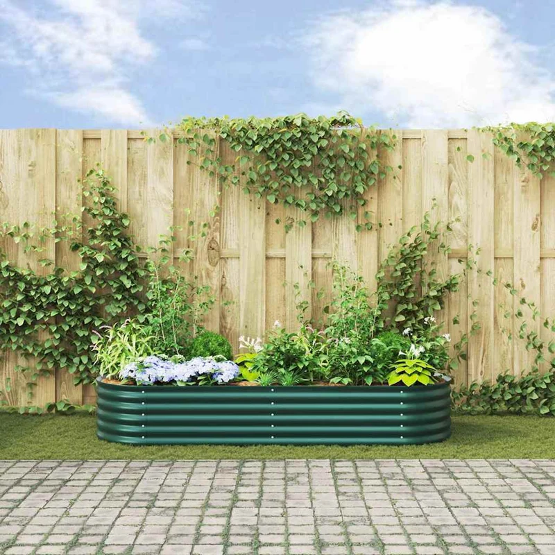Cama Elevada Verde 240 X 80 X 44 Cm Acero
