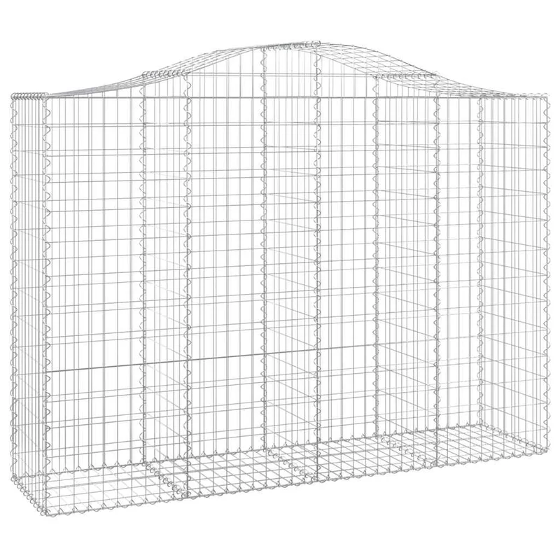 Cestas Gaviones 12 Uds Forma De Arco Hierro 200x50x140/160 Cm