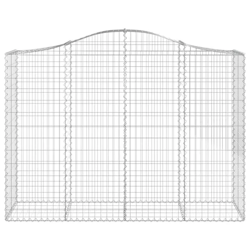 Cestas Gaviones 12 Uds Forma De Arco Hierro 200x50x140/160 Cm