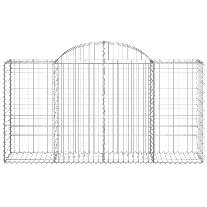 Cestas De Gaviones 10 Uds Forma De Arco Hierro 200x50x100/120cm