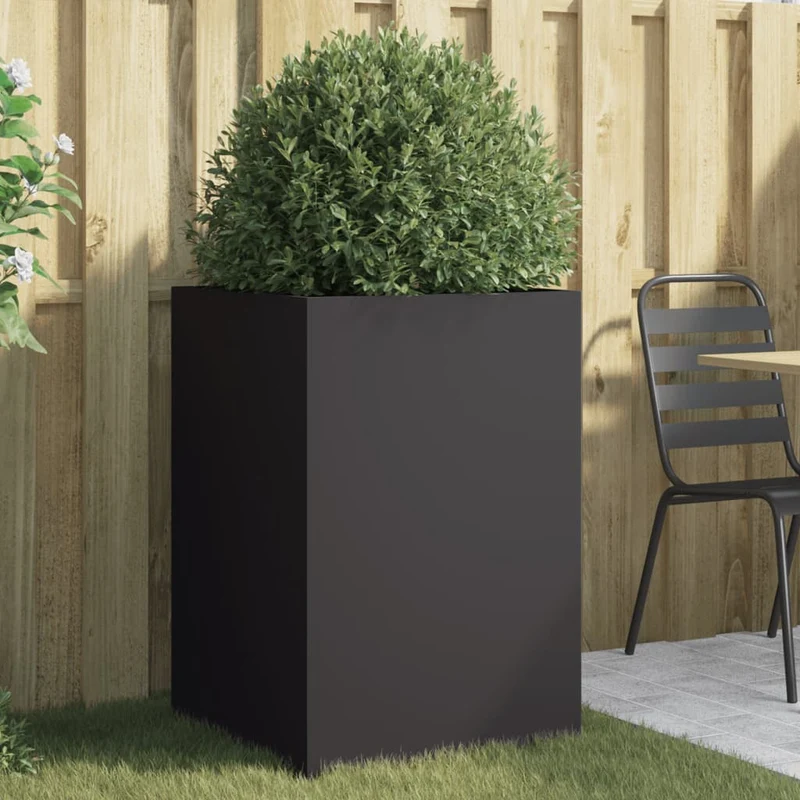 Jardinera Acero Negro 52x48x75 Cm