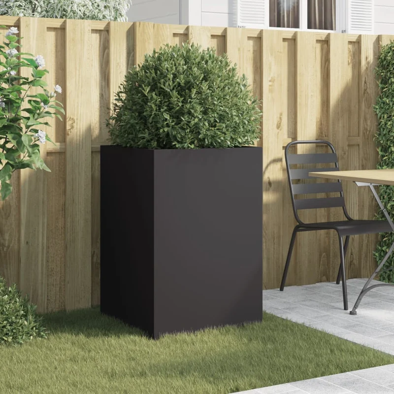 Jardinera Acero Negro 52x48x75 Cm