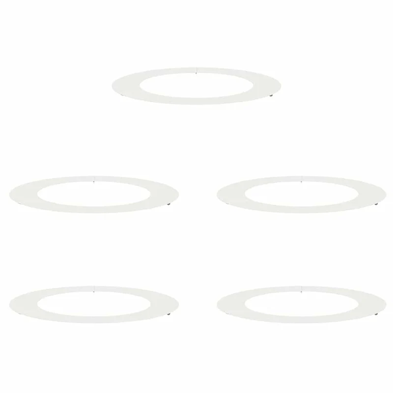 Adecuado Para Anillos De Árbol Plano 5 Uds. Ø60/90 Cm Acero