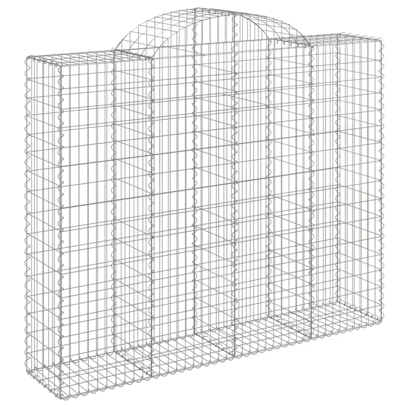 Cestas De Gaviones 8 Uds Forma De Arco Hierro 200x50x160/180 Cm