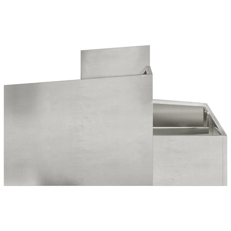 Macetero De Jardín Plateado 80 X 80 X 50 Cm Acero Inoxidable